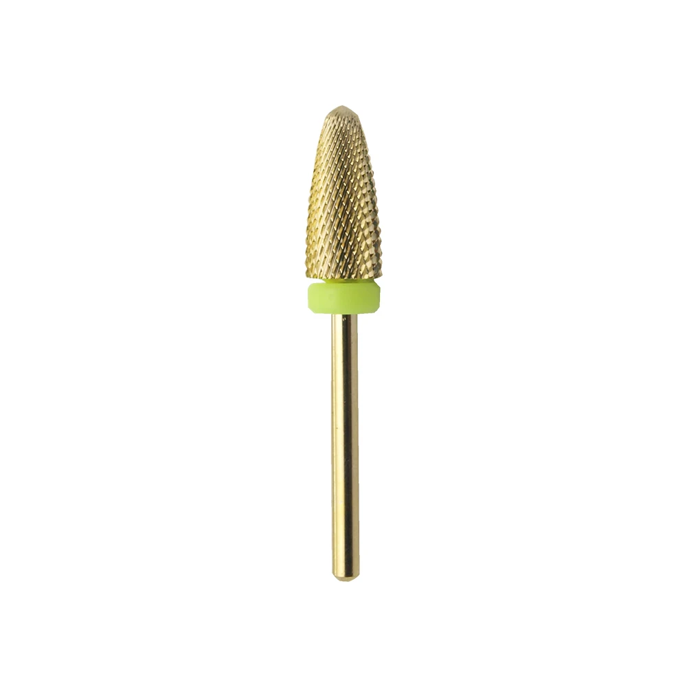 Easy Nail  1pcs Gold Coated Safety Cutter Carbide Nail Art Drill Bit For Electric Manicure Machine Accessories Tools