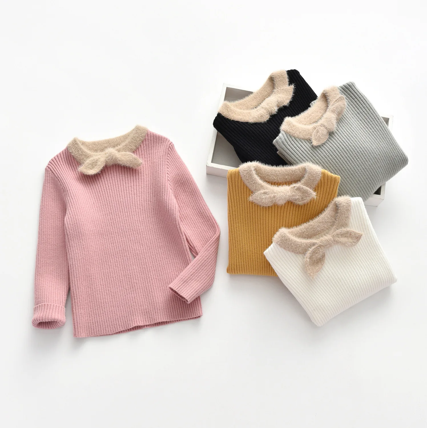 Mihkalev/зимняя одежда ярких цветов для маленьких девочек детские свитера детей от 2