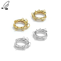 ssteel 925 sterling silver zircon hoops earrings for womens minimalist 2021 trend gold earing personalized punk fine jewelry