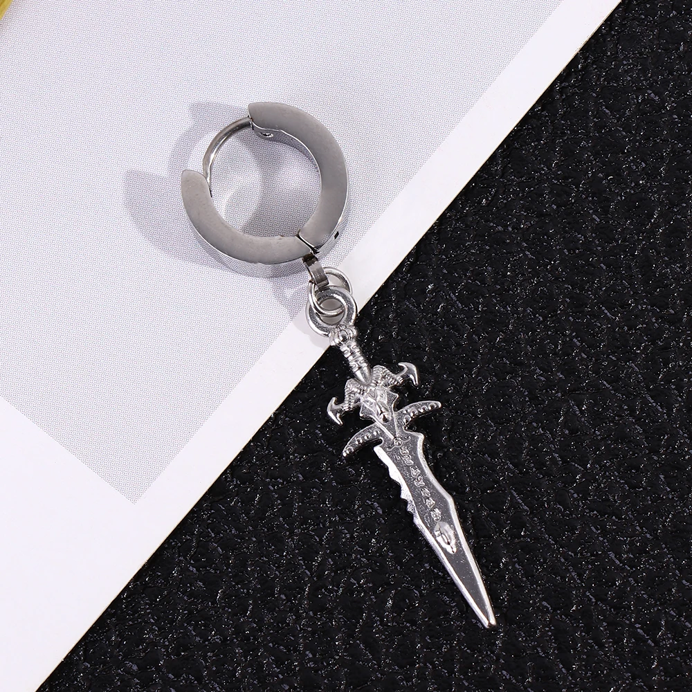 Модные крутые серьги со стрелками индивидуальные мужские с одним приливом