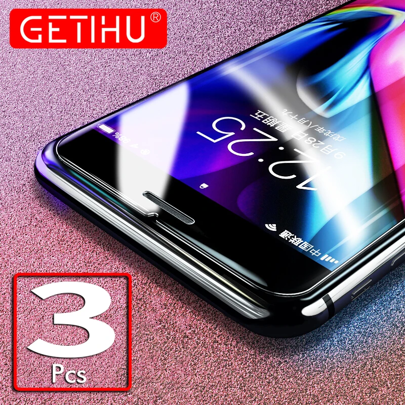 GETIHU 3 шт. полное покрытие закаленное стекло 5D Защитная пленка для экрана телефона
