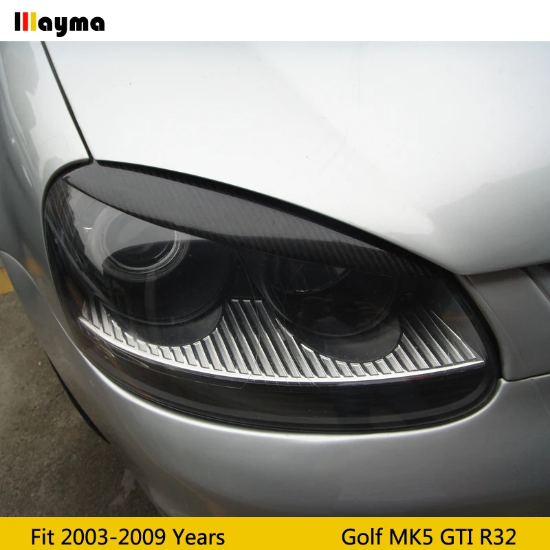 1 пара автомобильных бровей из углеродного волокна для VW Golf 5 GTI R32 2003 2009 года Jetta