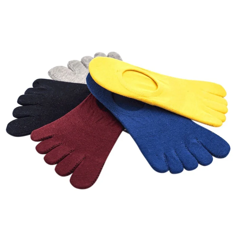 

Available Men's Absorb Five Toe Sport socks Sweat Leisure Five Toe Socks Invisible Ankle Toe Socks 6 Color