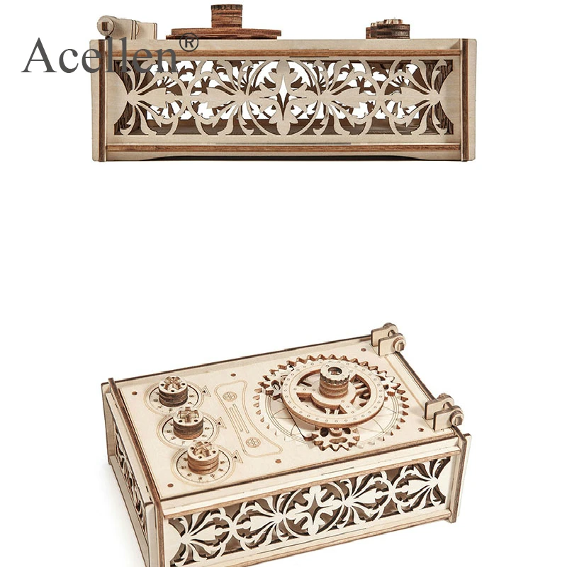 Творческие DIY детские 3D органная коробка с паролем деревянный пазл игра собрана