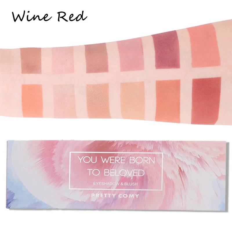 12 цветов Палитра теней для век Матовая Мерцающая палитра рождественские тени