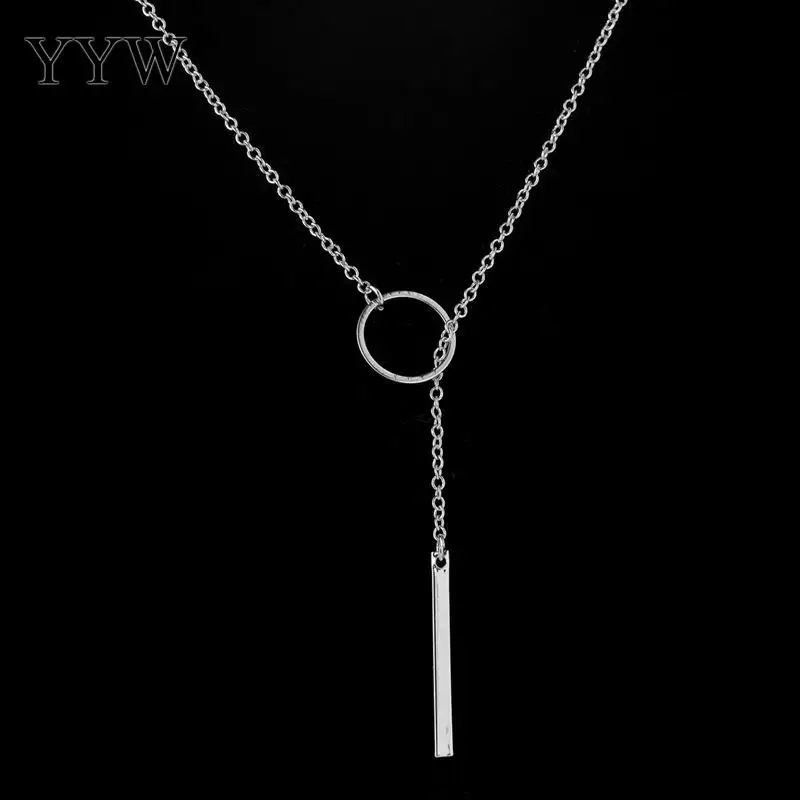 

Simple Y-Shaped Necklace European And American Cross-Border Jewelry Long Stick Geometric Round Fashion All-Match For Woman