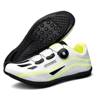 Кроссовки велосипедные для мужчин и женщин, спортивная обувь для велоспорта, на резиновой подошве, красные, белые, большие размеры, 2021