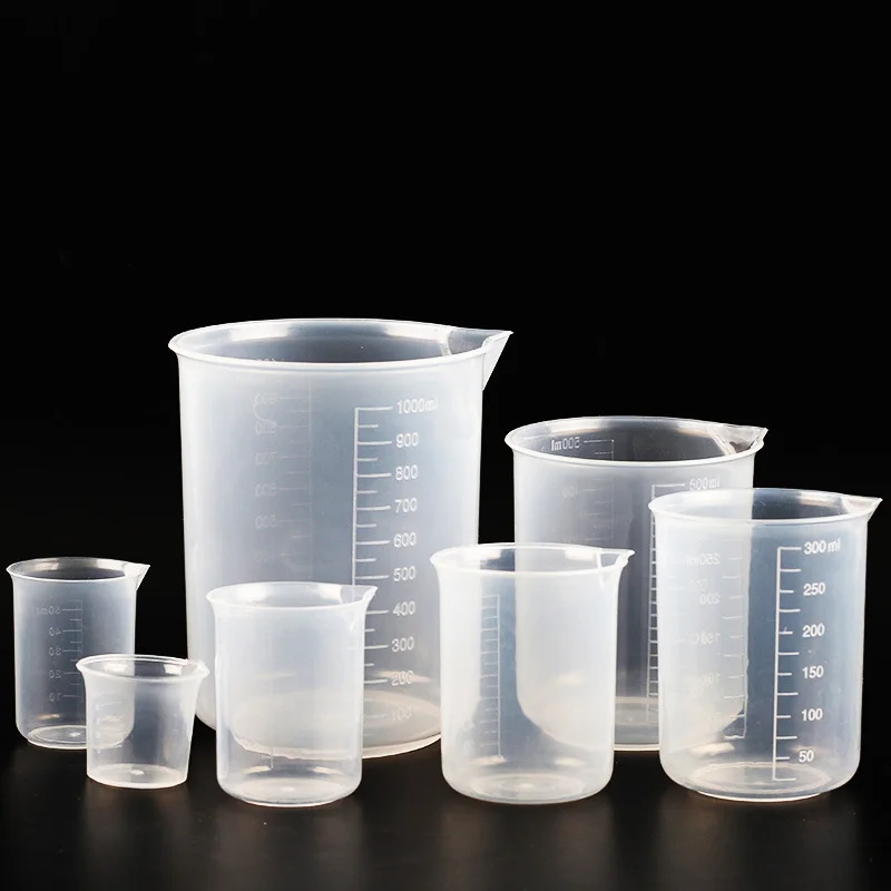 

Graduated Measuring Cup Transparent Silicone Cup Kitchen Bar Supplies for Baking Beaker Liquid Without Handle Measuring Glasses