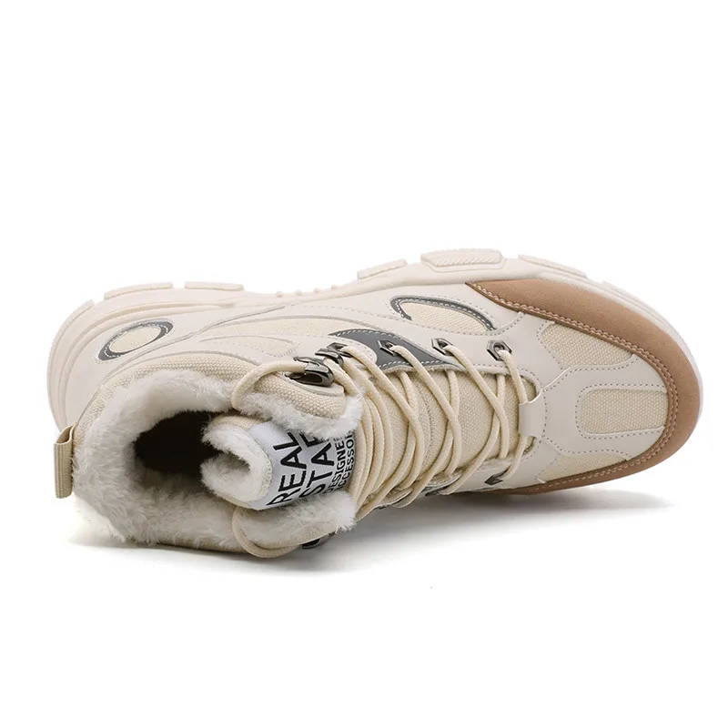 LIN KING/зимние мужские ботинки размера плюс Уличные Зимние ботильоны Мужские