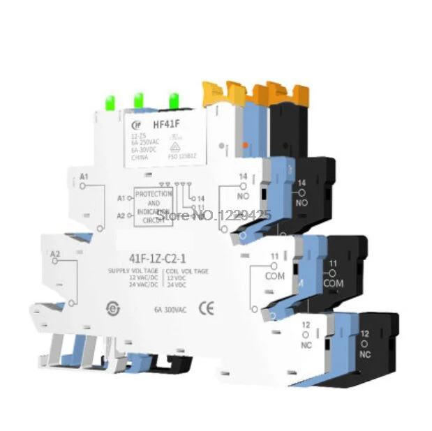 Ультратонкий релейный модуль HF41F 024 ZS 41F 1Z C2 1 24V PLC RSC|Выключатели| |