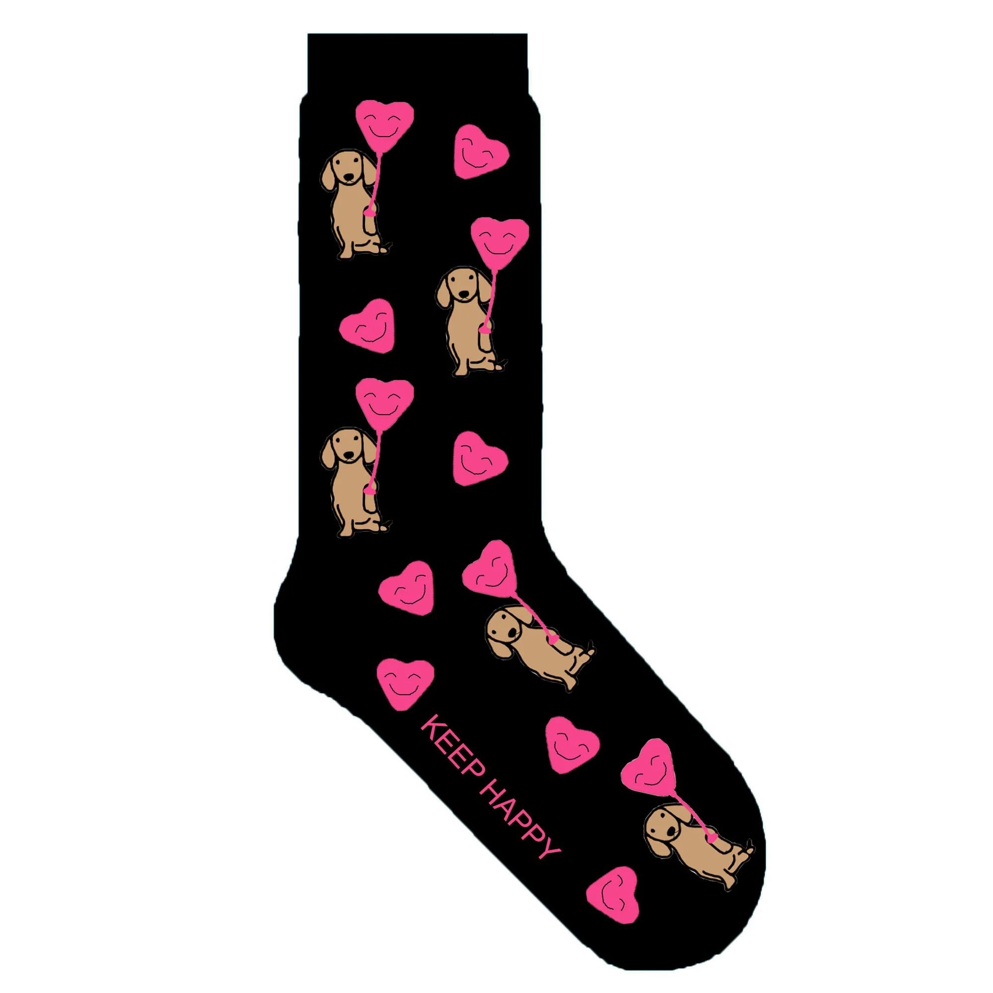sausage dog gift sox Милые таксы носки с романтические воздушные шары женские носки kawaii колбаса собака тематический подарок для любителей домашних животных мама 50 пара/лот - Цвет: sausage dog gift sox