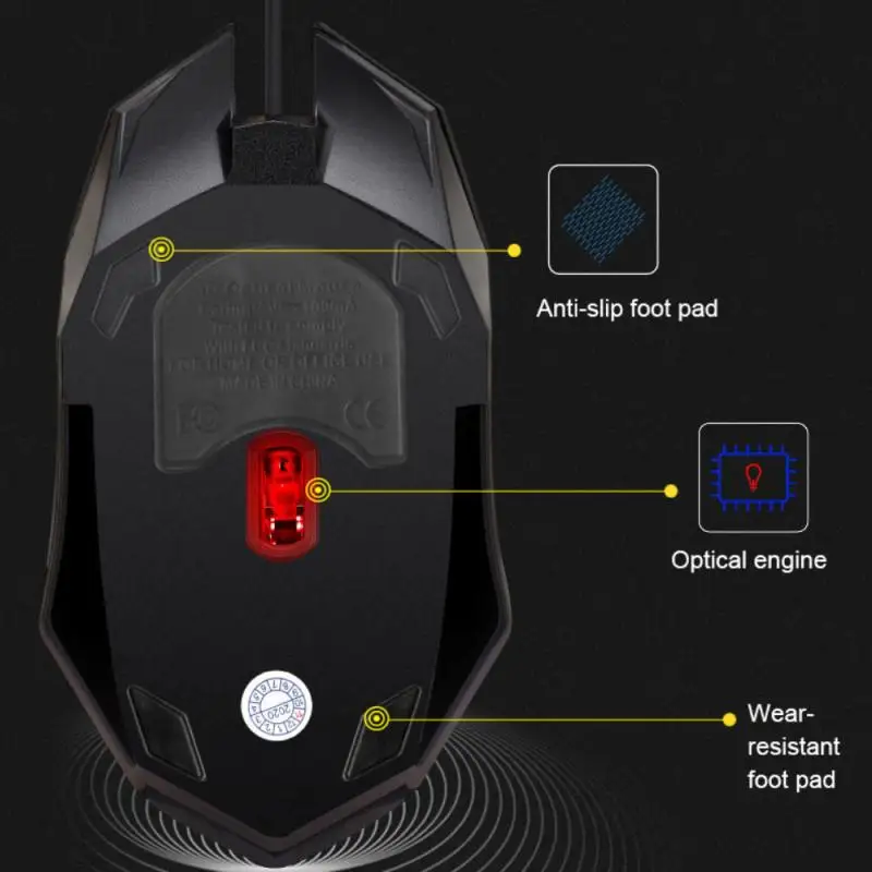 

Cool LED Breathing Light S1 Wired Gaming Mouse Strong Stable Applicability High-end Sensors 7 Colors Mice Wired Gaming Mouse