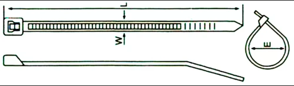 25x1200 мм самоблокирующиеся Нейлоновые кабельные стяжки для фиксации петли