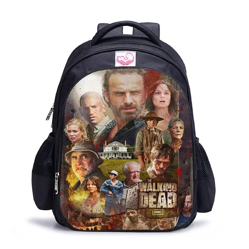 

16 inch The Walking Dead Children Backpack Student Schoolbag Teenager Boys Girls Shoulder Bags Orthopedic Mochila