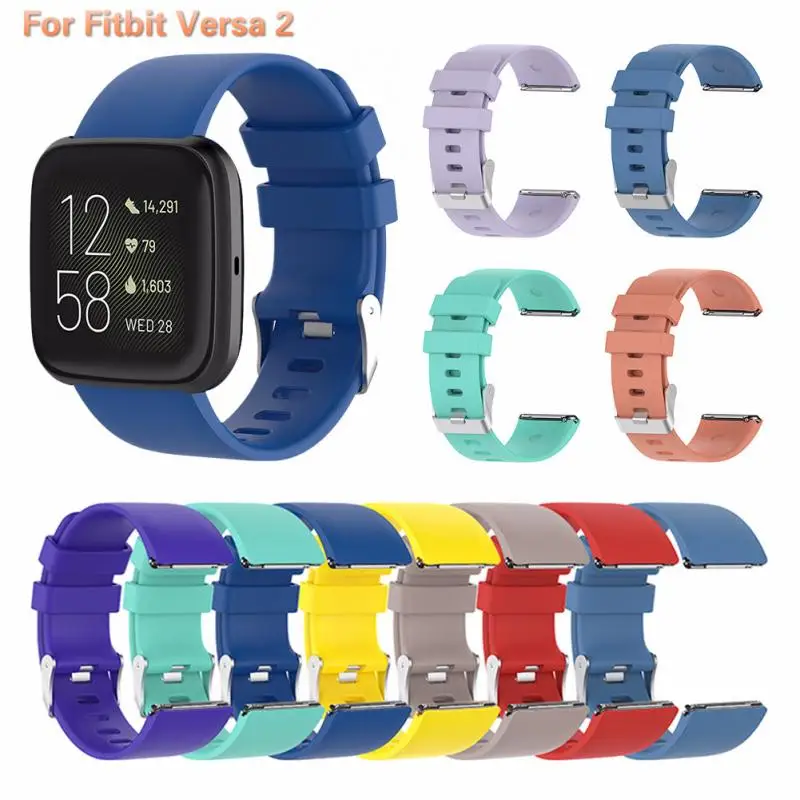 Новый оригинальный силиконовый ремешок для Fitbit Versa 2 Band мягкий водонепроницаемый