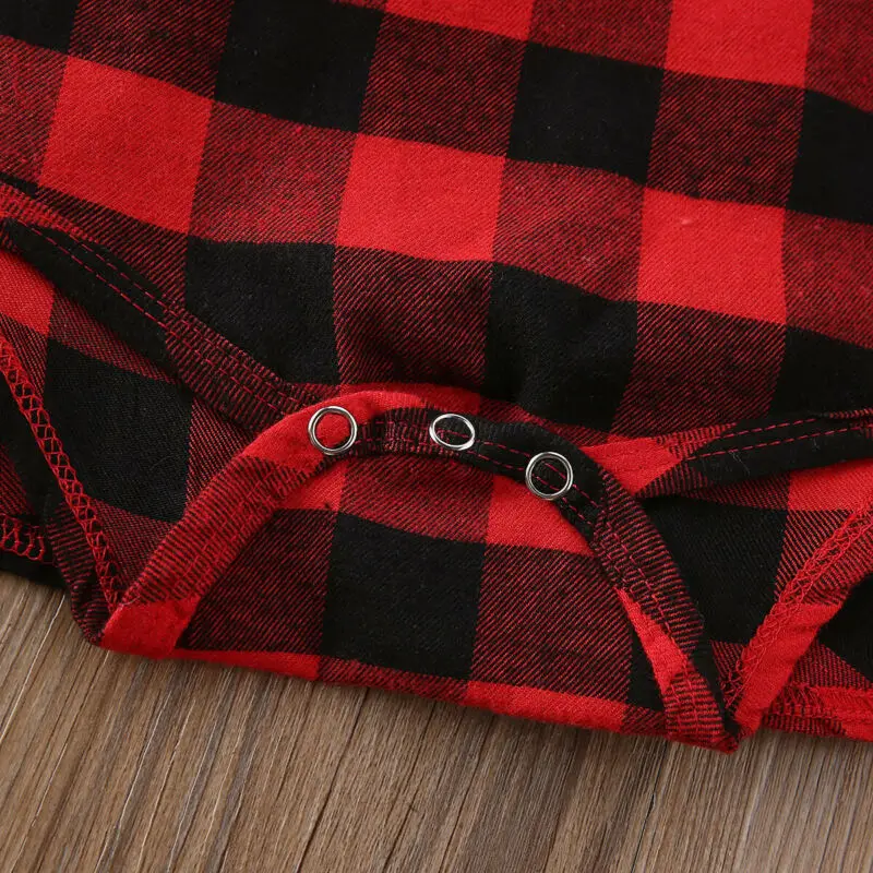 Демисезонное клетчатое боди с длинным рукавом для новорожденных девочек | Мать и