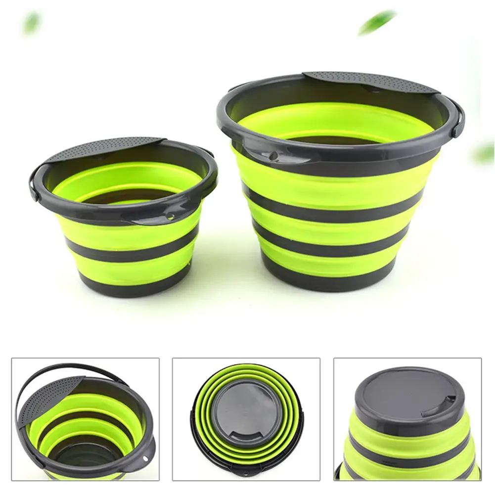 

4L/10L Collapsible Bucket Portable Folding Water Container with Sturdy Handle for Backpacking Camping Outdoor