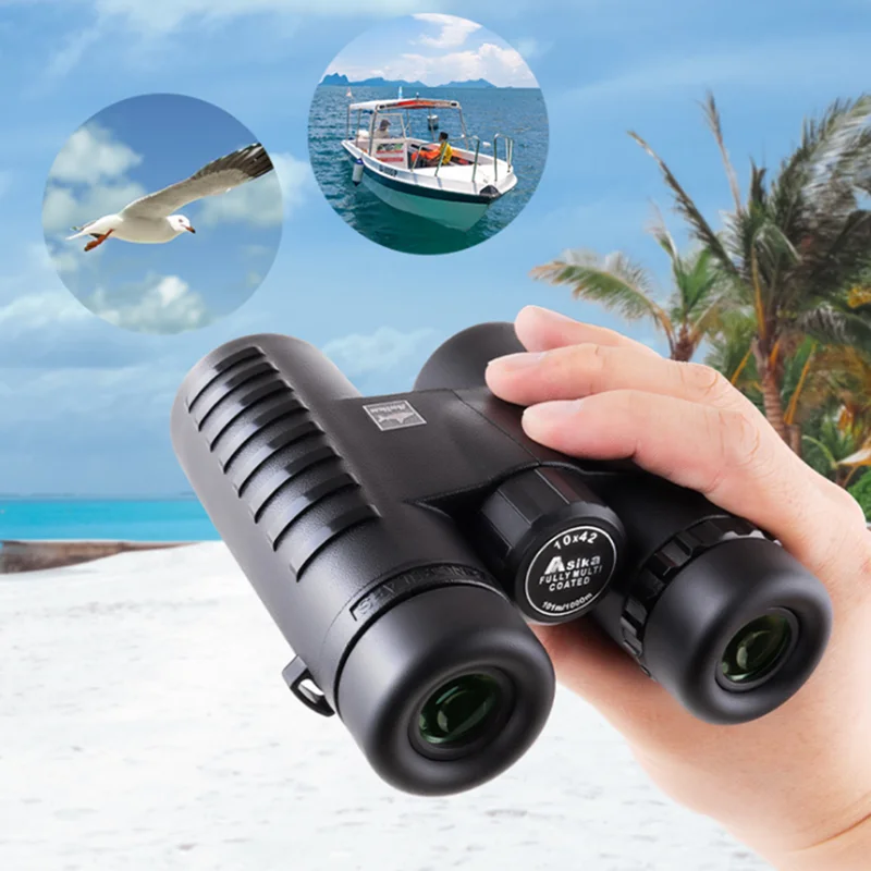 HD 10x42 binoculars professional hunting high quality big eyepiece low light night vision waterproof camping binoculars