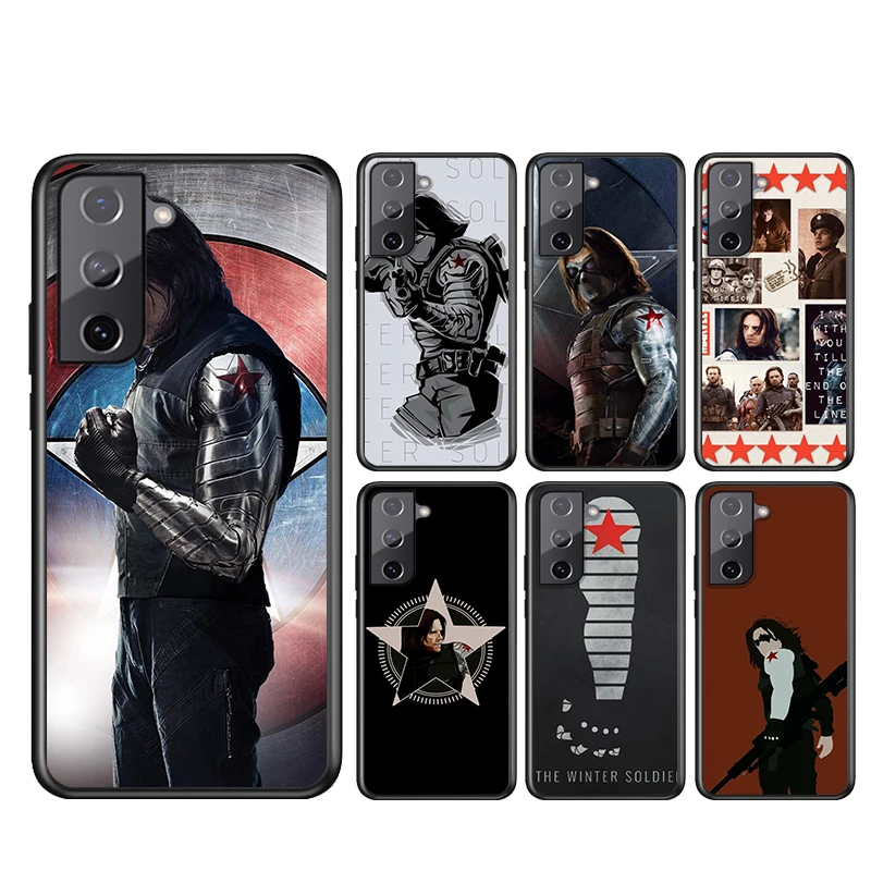 

Marvel Winter Soldier White Wolf For Samsung S21 S20 FE Ultra Lite S10e S10 S9 S8 S7 S6 Plus Edge 5G Black Soft Phone Case