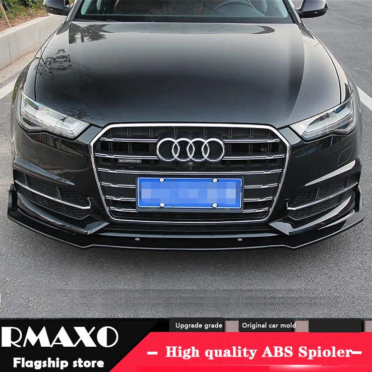 Защитный диффузор для заднего бампера Audi A6 ABS 2017 2019 комплект корпуса бампер