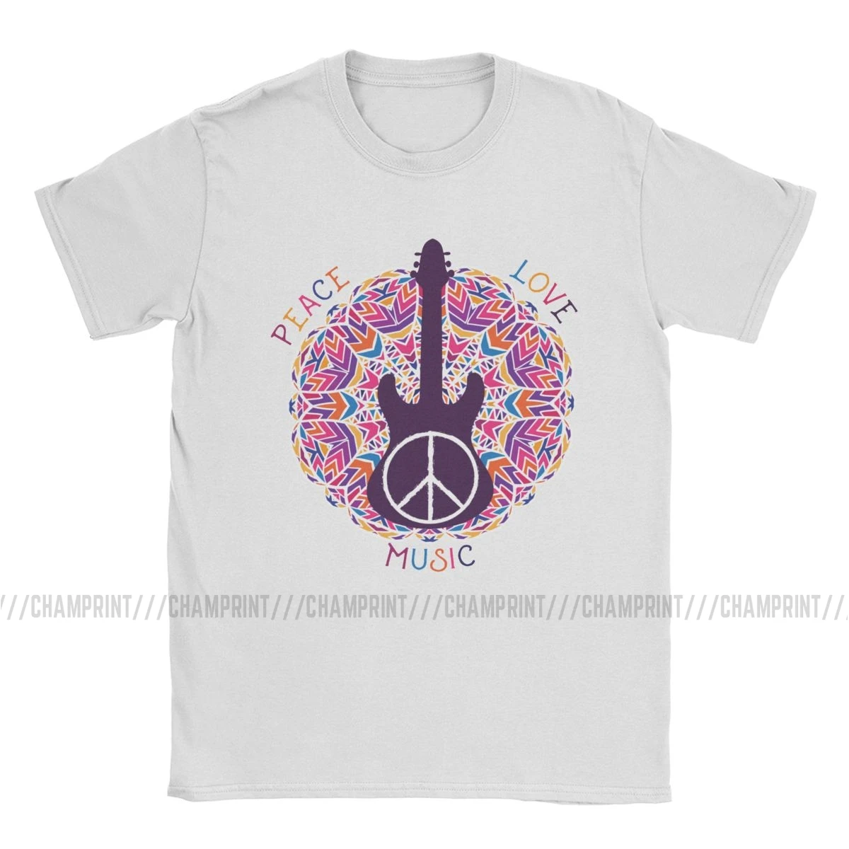Модные Hippie Peace символ футболки для мужчин футболка с круглым вырезом люблю