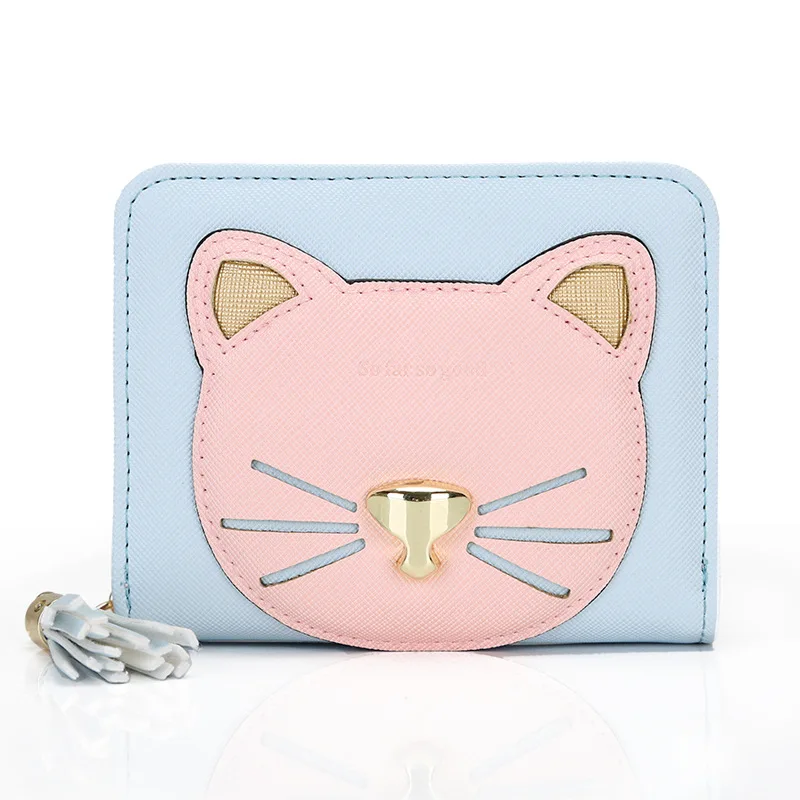 Новый женский кошелек с кисточкой короткий кожаный мини для монет