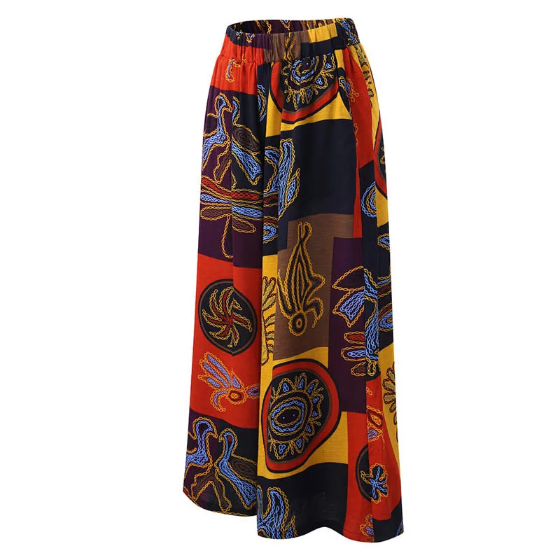 Женские широкие брюки свободного размера плюс летние винтажные расклешенные с