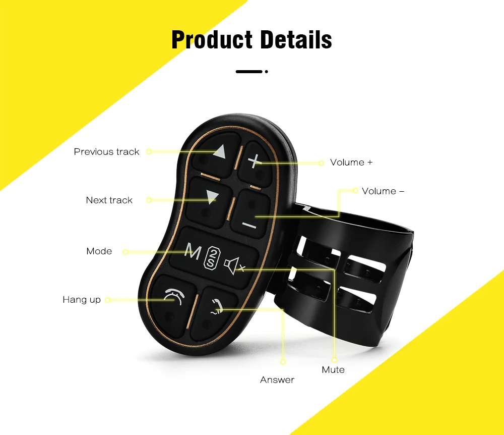 Универсальный Автомобильный руль управления Лер фосфоресцирующий 8 кнопок для