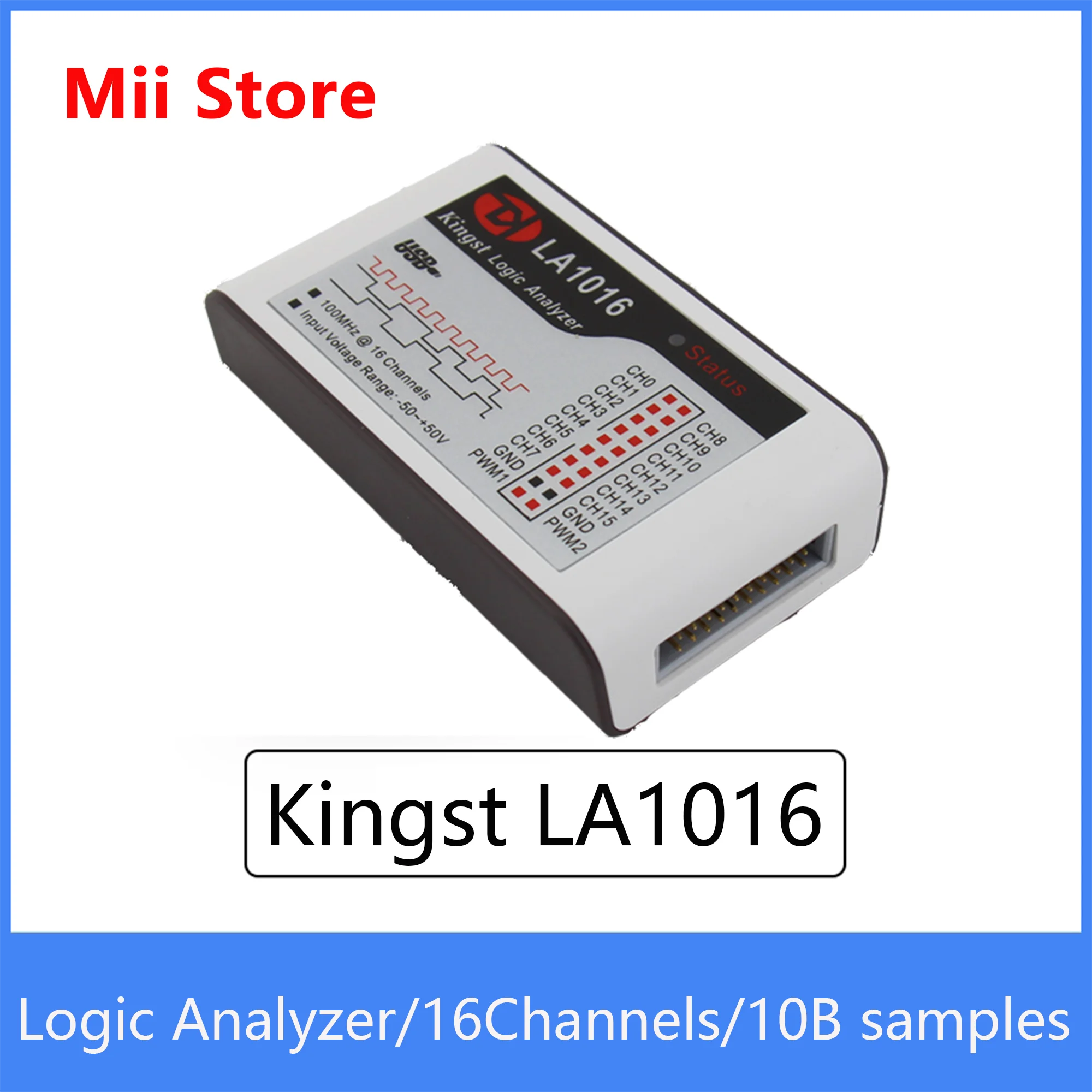 

Kingst LA1016 USB логический анализатор 100M Максимальная скорость выборки, 16 каналов, 10B образцы, MCU,ARM, инструмент отладки FPGA, английское программное ...