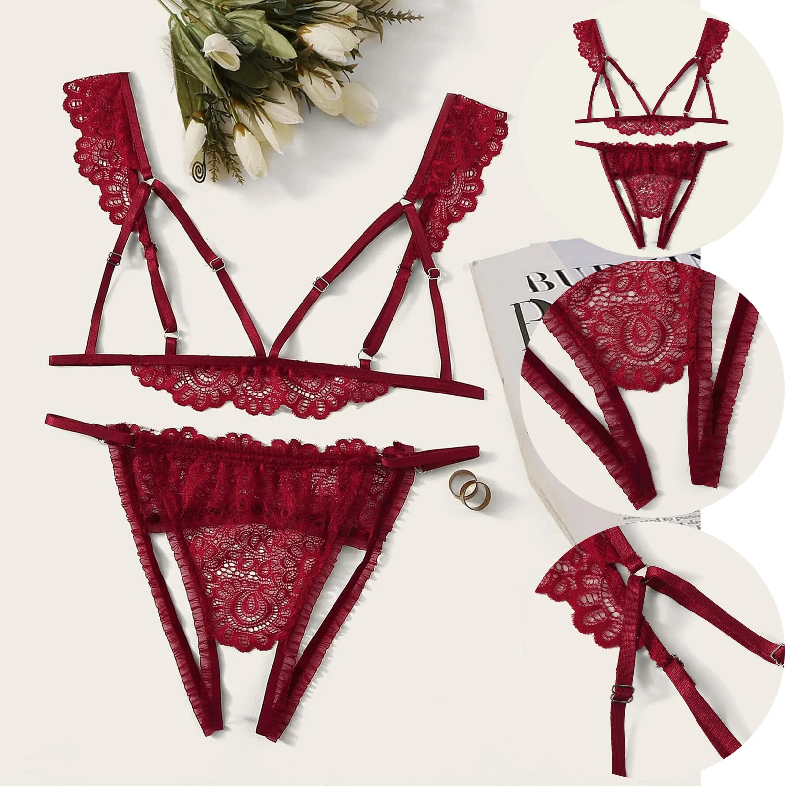 Эротическое нижнее белье комплекты эротических бюстгальтеров с чашками для