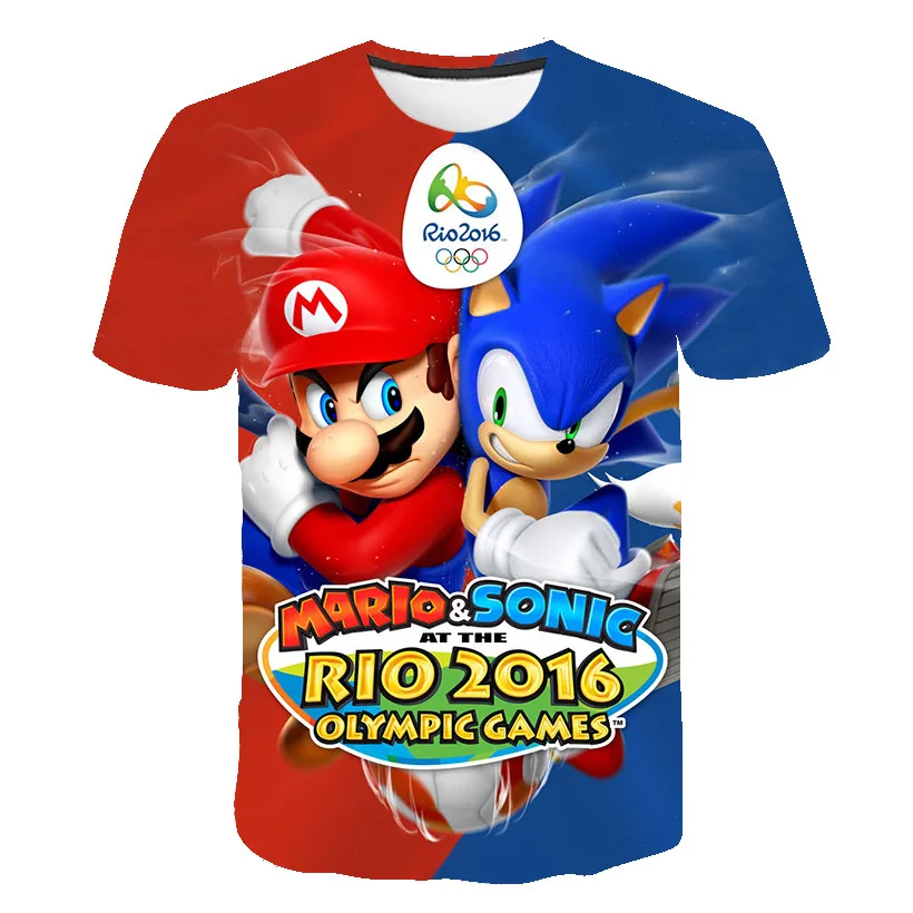 

Mario SuperMario Short Sleeve 3D T-Shirts For Boys Girl Tops Kids Clothing TShirt Size 3-15 Years Baby Clothes Tee 2020 new