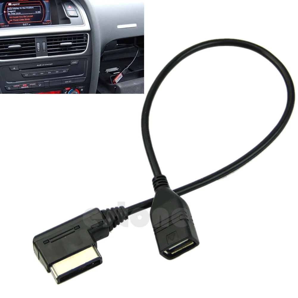 Музыкальный интерфейс AMI MMI AUX к USB-кабелю адаптера флэш-накопителя для автомобиля