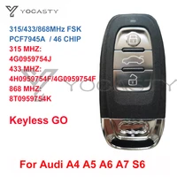 yocasty 4g0959754j 8t0959754k keyless smart key for audi 2010 2011 2012 2013 2014 2017 2018a4 a5 a6 a7 s5 4h0959754f 4g0959754f
