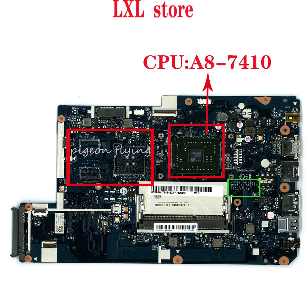 CG721 NM-A911 110-17 ACL материнская плата для Lenovo ideapad Материнская ноутбука UMA Процессор: