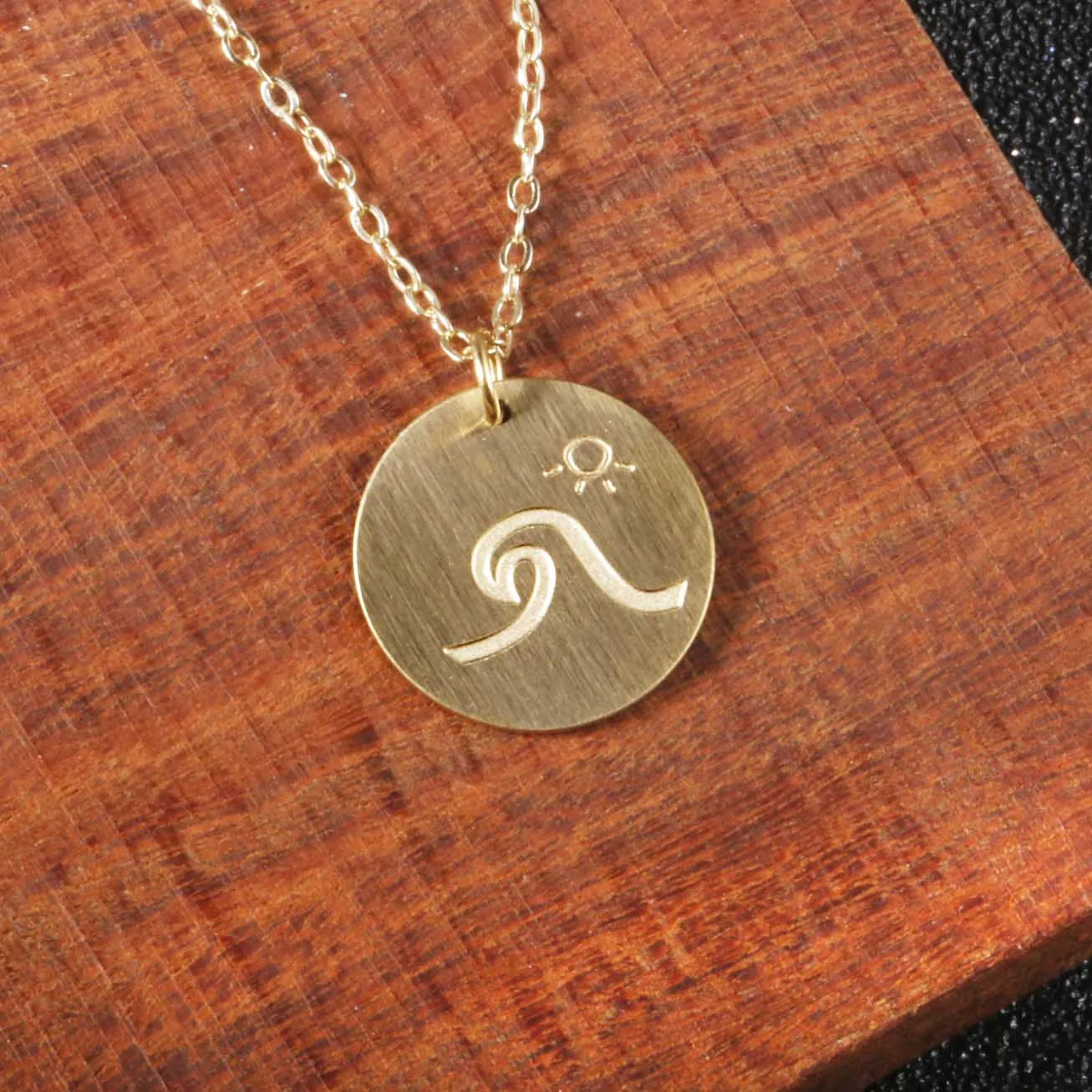 Модное ожерелье в виде морской волны 18 мм круглый диск из нержавеющей стали