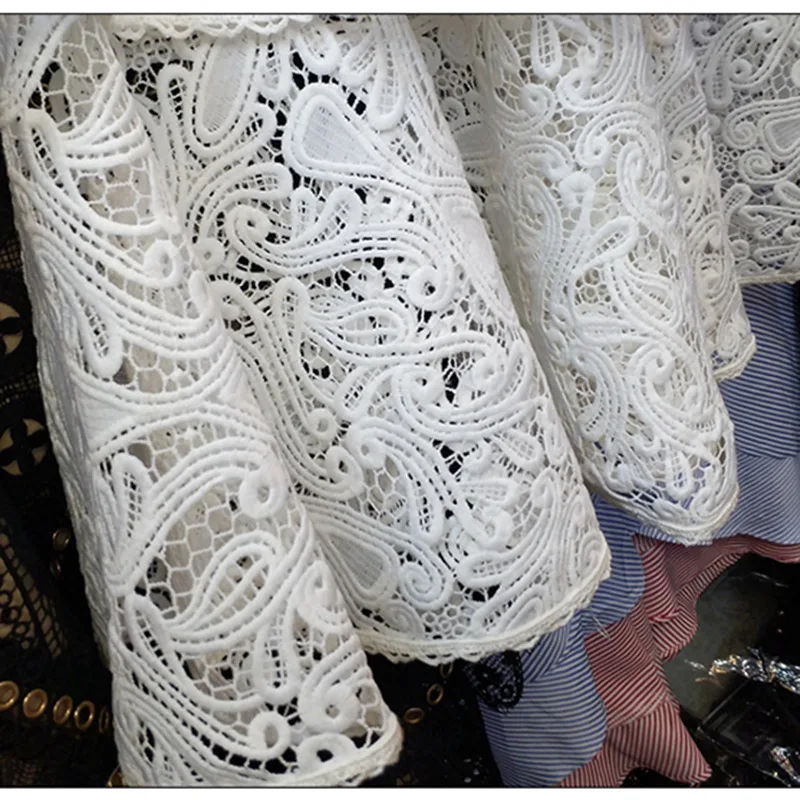 

[DEAT] O-neck Collar Flaring Long Sleeve Solid White Ruffle Lace Dress Mall Goth 2021 Fashion Women Clothing summer dress GX423