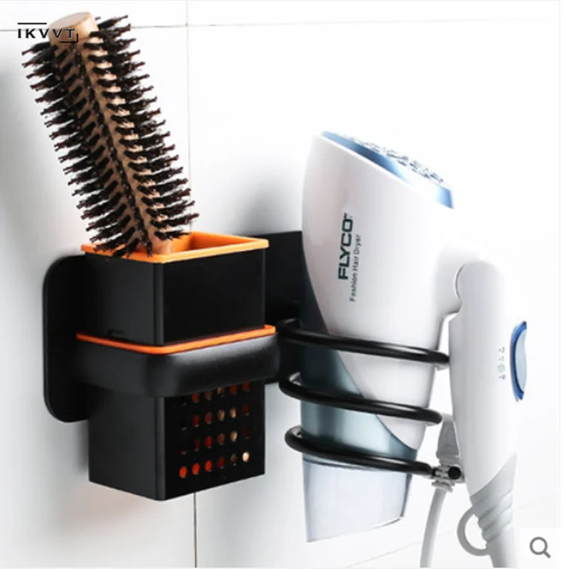 

Hair Dryer Holder Hair Blow Dryer Holder Dryer Organizer Rack Stand Adhesive Storage Cup Bathroom Shelf Hanging Zotobon Metal