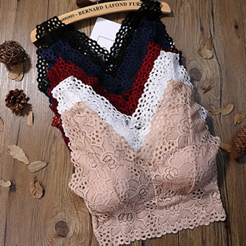 Женский кружевной бюстгальтер с глубоким V-образным вырезом бесшовный мягкий