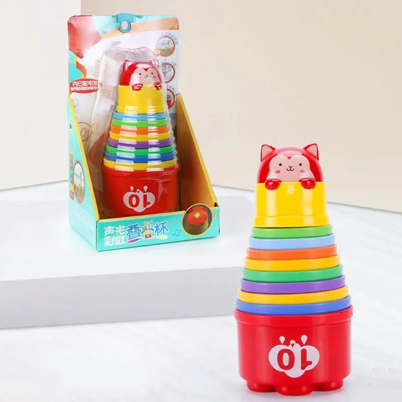 

Toddler Bath Stacking Cups for Kids Montessori Stackable Nesting Water Toys
