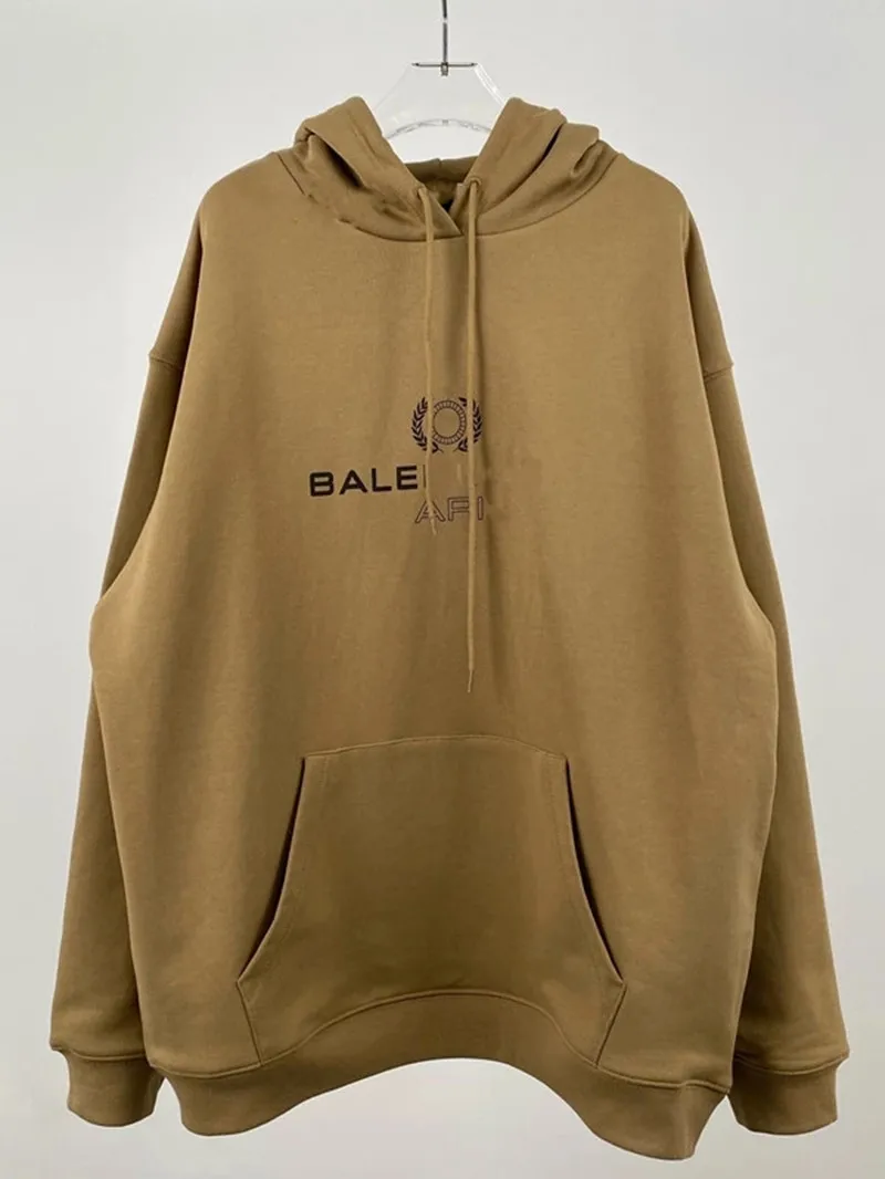 

Весна-лето 2021, женская вышитая буква Парижа, хлопковая черная Мужская толстовка с длинным рукавом Hoodie189