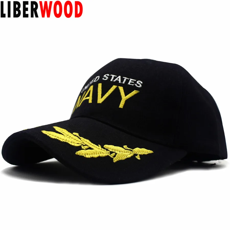LIBERWOOD Мужская тактическая Кепка с вышивкой темно-синие бейсболки США Снэпбэк