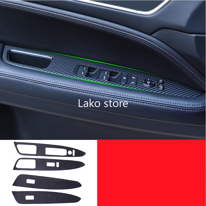 

Car Interior Central Control Panel Gear Panel Windows Lifting Panel Door kick Panel Trim Strip Stickers for Honda Avancier