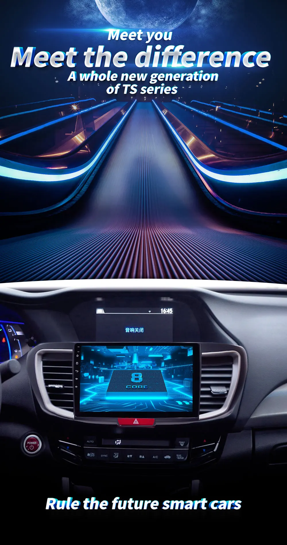 4G Lte Android 9,0 Автомобильный мультимедийный навигатор gps dvd-плеер для Honda Accord 9 13-18 лет ips экран Радио стерео