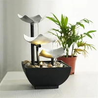 desktop fountain 3 layer relaxation automatic pump with power switch ultra deep sink for indoor home office decoration