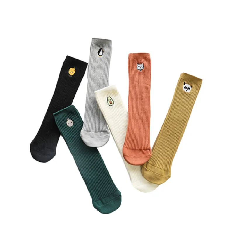 

Kids Cute Cartoon Embroidery Socks Spring Fashion Cartoon Knee-high Socks for Children