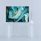 Скандинавская зеленая розовая Картина на холсте современный домашний золотой мраморный постер для гостиной абстрактное настенное искусство