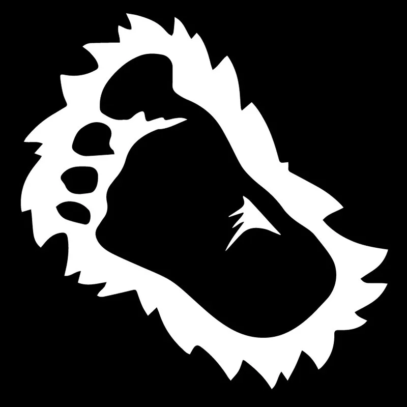 

Cartoon Big Footprints Creative Stickers High Quality Car Decals Personalized Pvc Waterproof Decals Black/white, 16cm*16cm