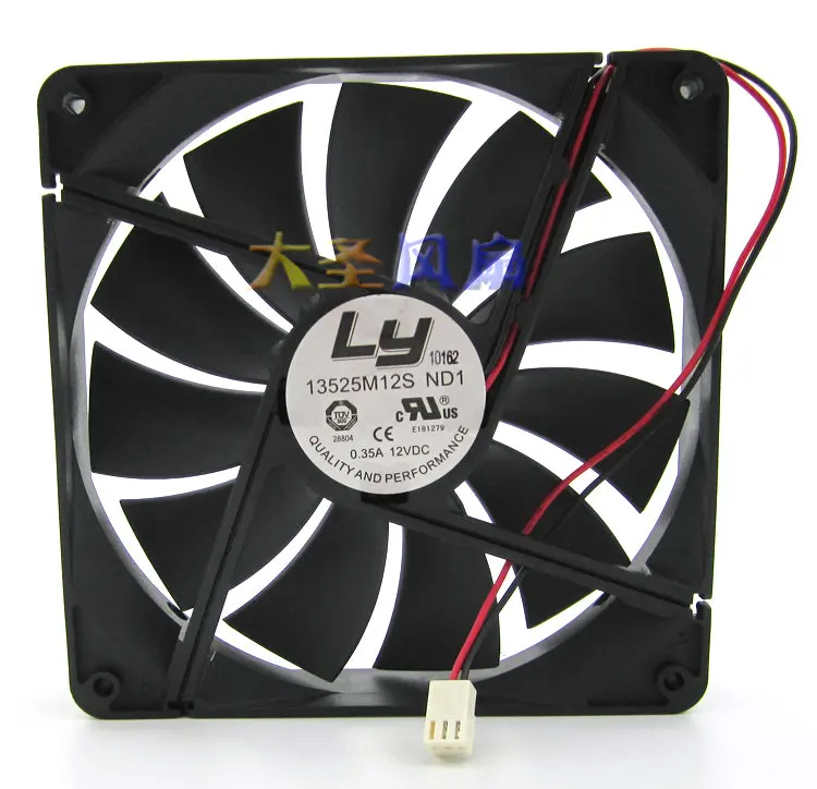 Оригинальный LY 13525M12S ND1 DC12V 0.35A 135*135*25 мм 2 линейный Компьютерный Вентилятор