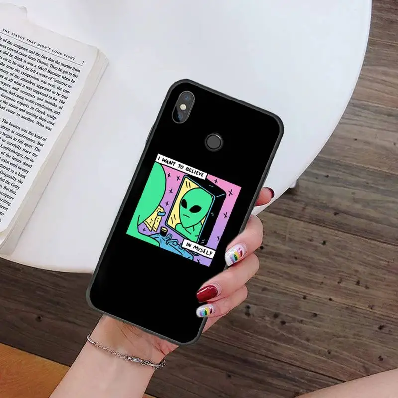 

Cute cartoon alien space universe Phone Case For Xiaomi Redmi note 7 8 9 t k30 max3 9 s 10 pro lite