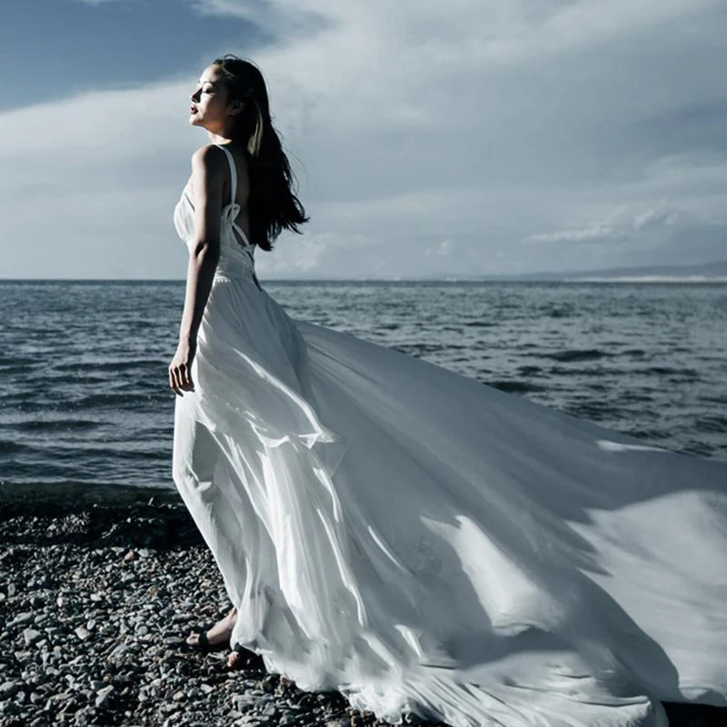 

YAMDI bohemian boho dress women chic solid white big swing dresses woman party night coctail beach holiday chic 2020 summer lady